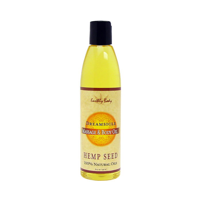 Earthly Body Massage Oil Dreamsicle 8 ounces | cutebutkinky.com