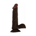 All American Whopper 8 inches Vibrating Dildo, Balls Brown | cutebutkinky.com