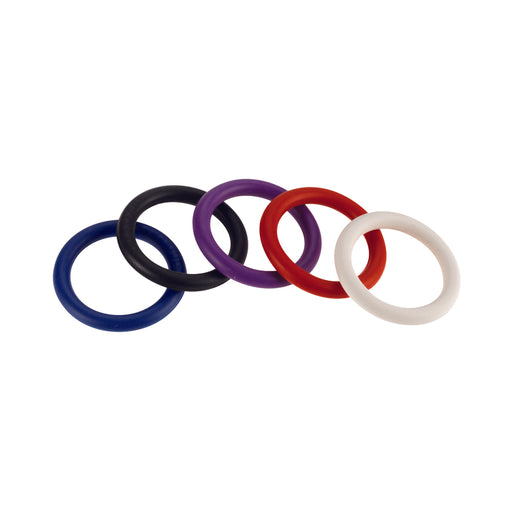 Rainbow Nitrile Cock Rings 5 Pack 1.25 inches | cutebutkinky.com