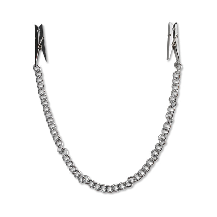 Fetish Fantasy Nipple Chain Clips Silver | cutebutkinky.com