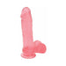 Crystal Jellies - 8in Realistic Cock W/balls Pink | cutebutkinky.com