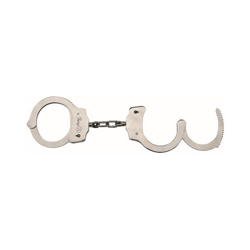 Nickel Coated Steel Handcuffs Double Locking | cutebutkinky.com