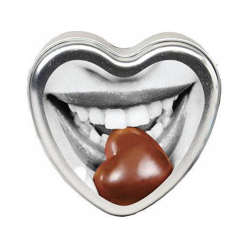 Earthly Body Chocolate Edible Massage Candle 4oz Heart Tin | cutebutkinky.com