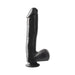 Basix Rubber 10in. Dong With Suction Cup Black | cutebutkinky.com