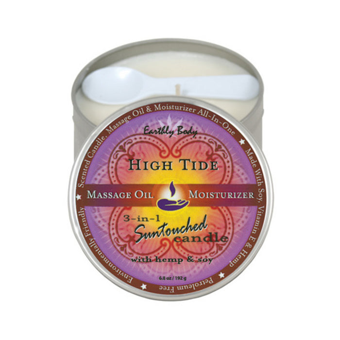 3 In 1 Round Massage Oil Candle High Tide	6oz | cutebutkinky.com
