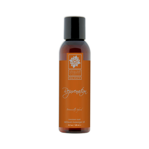 Sliquid Organics Balance Massage Oil Rejuvenation (mandarin Basil) 4.2oz | cutebutkinky.com