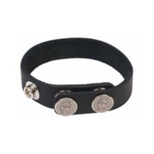 Spartacus Leather Cock Ring Nickel Free Snaps | cutebutkinky.com