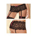 Crotchless Lace Boyleg with Garters Black S/M | cutebutkinky.com