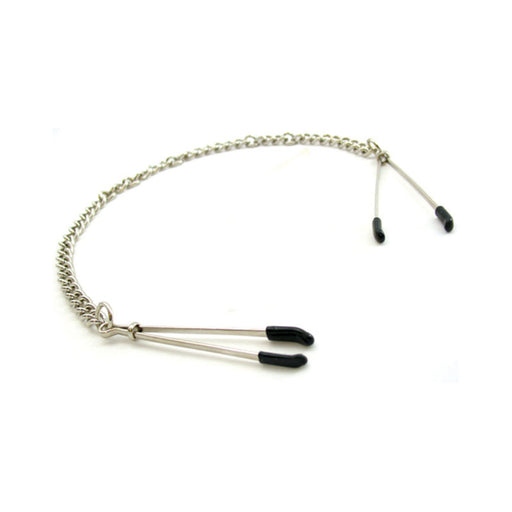 H2h Nipple Clamps Tweezer With Chain (chrome) | cutebutkinky.com