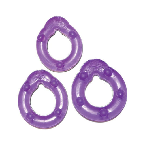 All American Triple Rings (clear/purple) | cutebutkinky.com