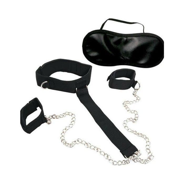 Dominant Submissive Collection 2 Cuffs & Collar (black) | cutebutkinky.com