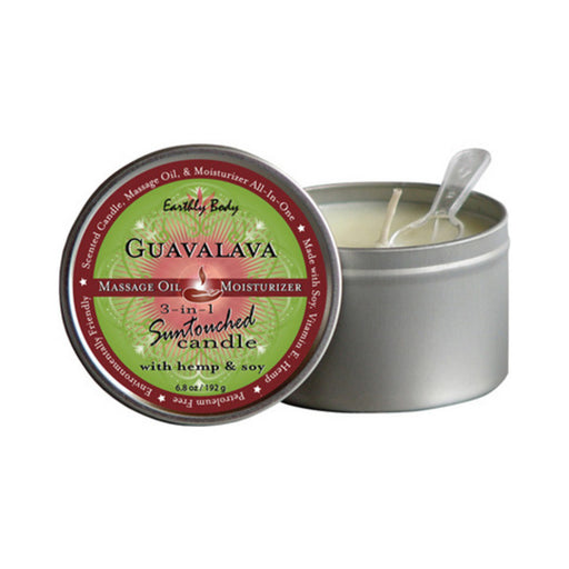 3 In 1 Round Massage Oil Candle Guavalava 6oz | cutebutkinky.com