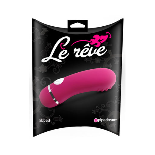 Le Reve Ribbed Dark Pink 3 Speed Massager | cutebutkinky.com