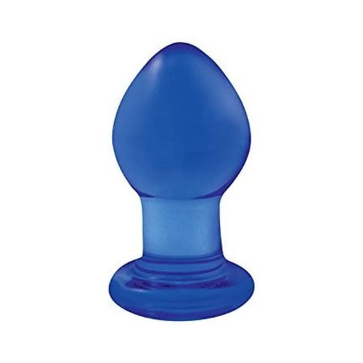 Crystal Glass Butt Plug Small Blue | cutebutkinky.com