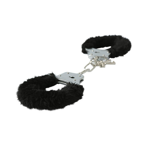 S&m Furry Handcuffs: Black | cutebutkinky.com
