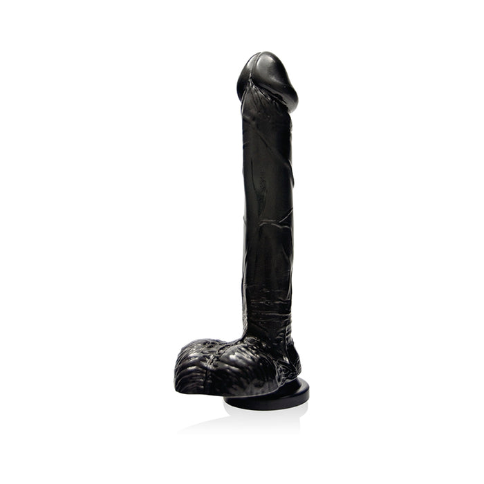 9 inches Cock with Balls & Suction Cup Black | cutebutkinky.com