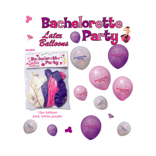 Bachelorette Party Balloons (12pc) Asst, | cutebutkinky.com