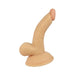 All American 4 inches Curved Dong with Balls Beige | cutebutkinky.com