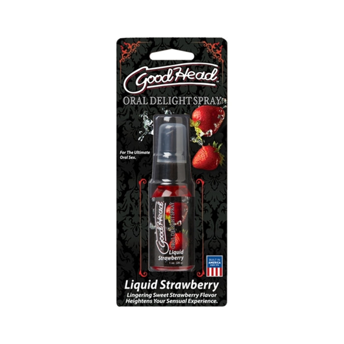Goodhead Oral Delight Spray Liquid Strawberry 1oz | cutebutkinky.com