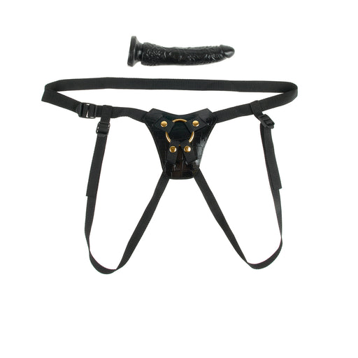 Fetish Fantasy Gold Designer Strap On Black | cutebutkinky.com
