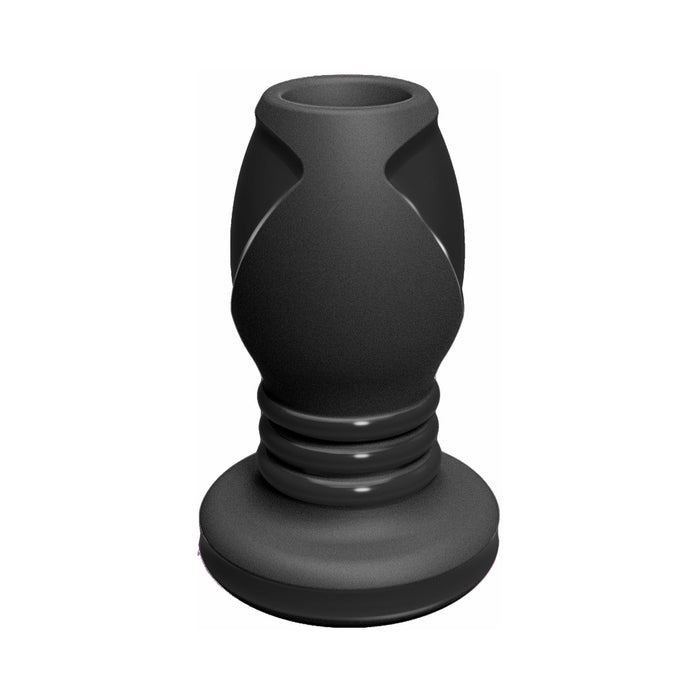 Platinum Silicone The Stretch Silicone Anal Plug Medium - Black | cutebutkinky.com