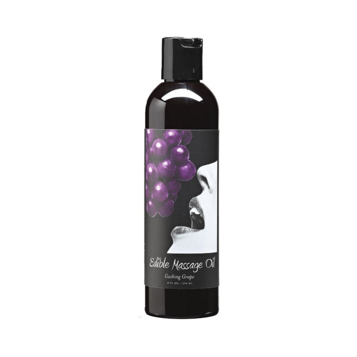 Earthly Body Edible Massage Oil Grape 8oz. | cutebutkinky.com