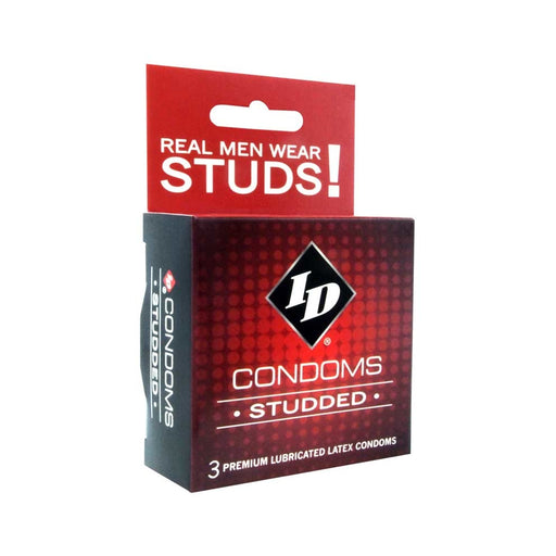 ID Studded Condom 3 Pack Latex Condoms | cutebutkinky.com