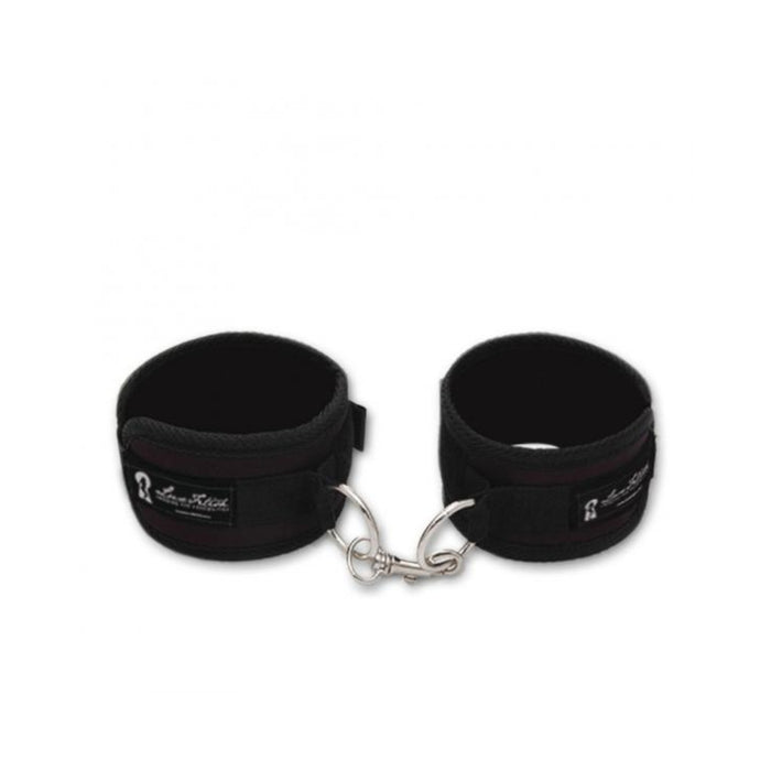 Lux Fetish Quality Love Cuffs Black | cutebutkinky.com