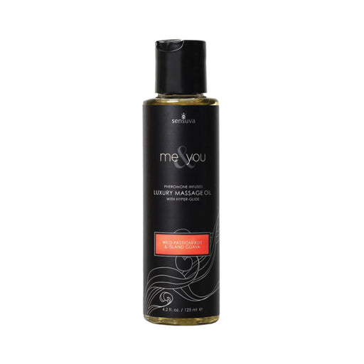 Me & You Massage Oil Passion Fruit Guava 4.2oz | cutebutkinky.com