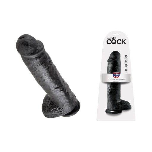King Cock 11" Cock - Black | cutebutkinky.com