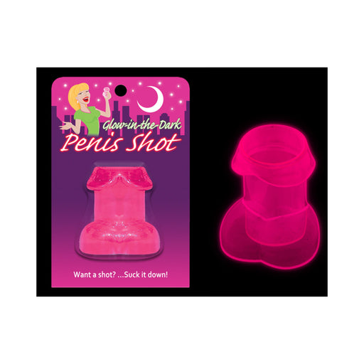 Glow In The Dark Penis Shot Glass Pink | cutebutkinky.com