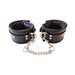 Rouge Padded Leather Ankle Cuffs Black | cutebutkinky.com
