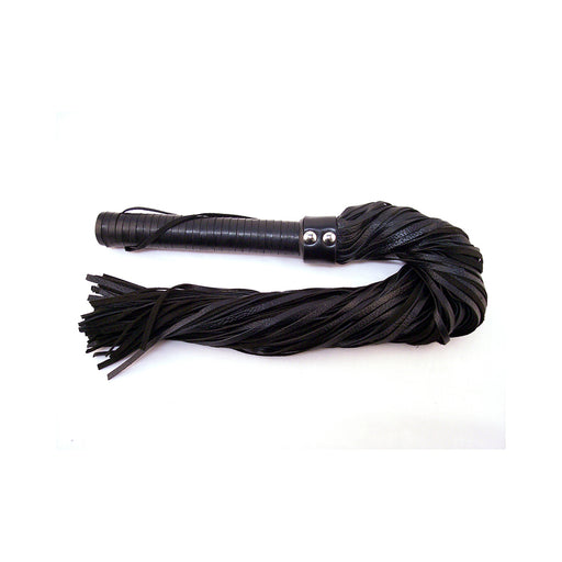 Rouge Long Suede Flogger Leather Handle Black | cutebutkinky.com