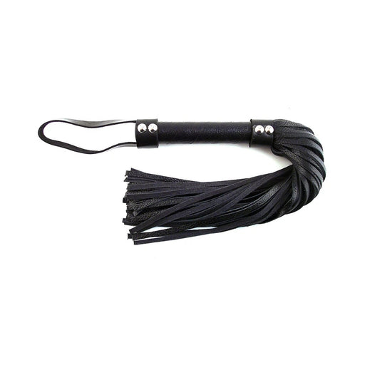 Rouge Short Leather Flogger Black | cutebutkinky.com