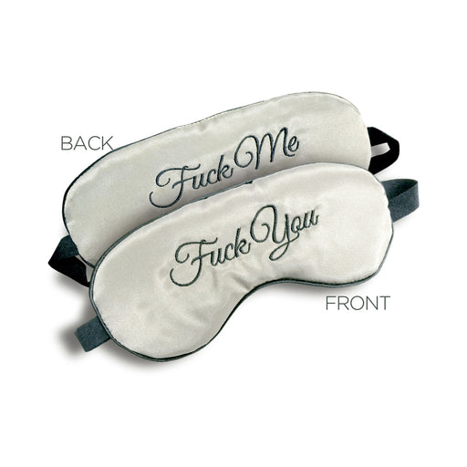 F-ck Me / F-ck You Mask Blindfold Gray | cutebutkinky.com