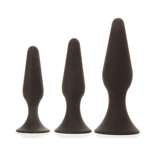 Booty Boot Camp Training Kit 3 Butt Plugs Black | cutebutkinky.com