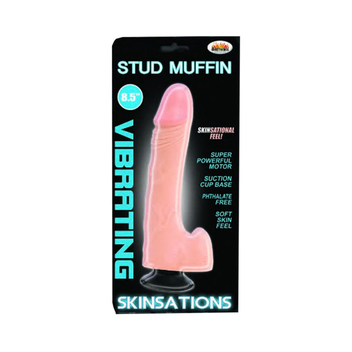 Skinsations Stud Muffin Vibrating 8.5in | cutebutkinky.com