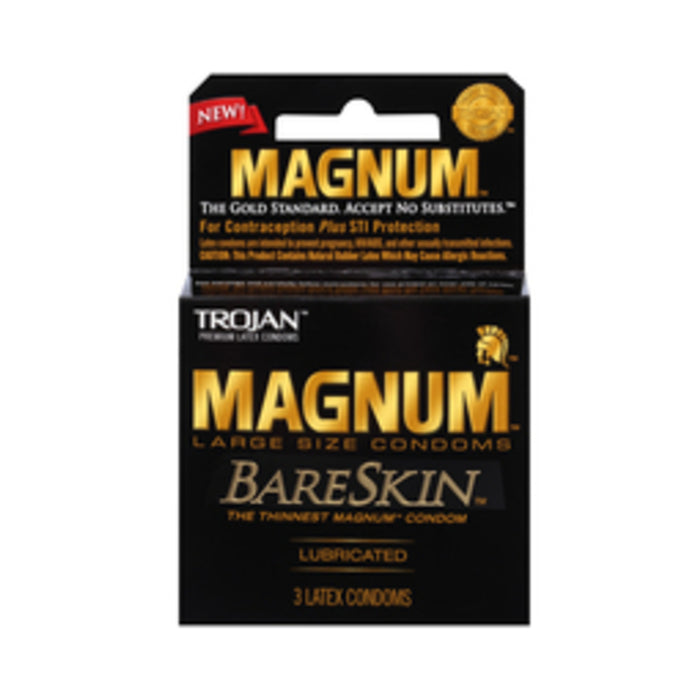 Trojan Magnum Bareskin 3 Pack Large Size Condoms
