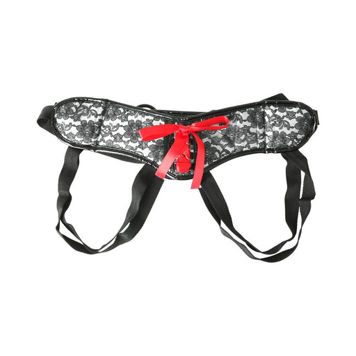 Platinum Lace Corsette Strap On O/S Harness | cutebutkinky.com