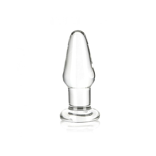 Glas 3.5 inches Glass Butt Plug Clear | cutebutkinky.com