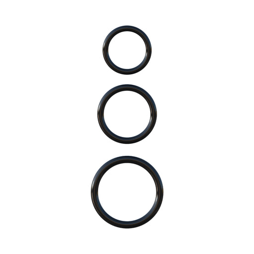 Fantasy C-Ringz Silicone 3 Ring Stamina Set Black | cutebutkinky.com