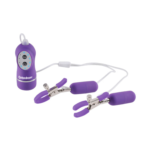 Fetish Fantasy Vibrating Nipple Clamps Purple | cutebutkinky.com