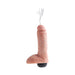 King Cock 8 inches Squirting C*ck Balls Beige | cutebutkinky.com