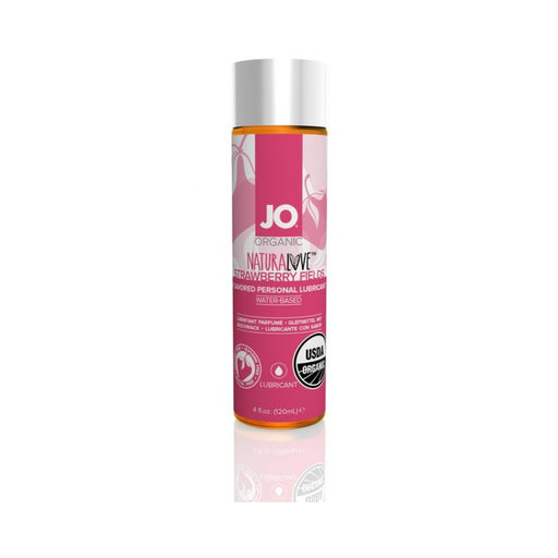Jo Usda Organic - Strawberry - Lubricant (water-based) 4 Fl Oz / 120 Ml | cutebutkinky.com