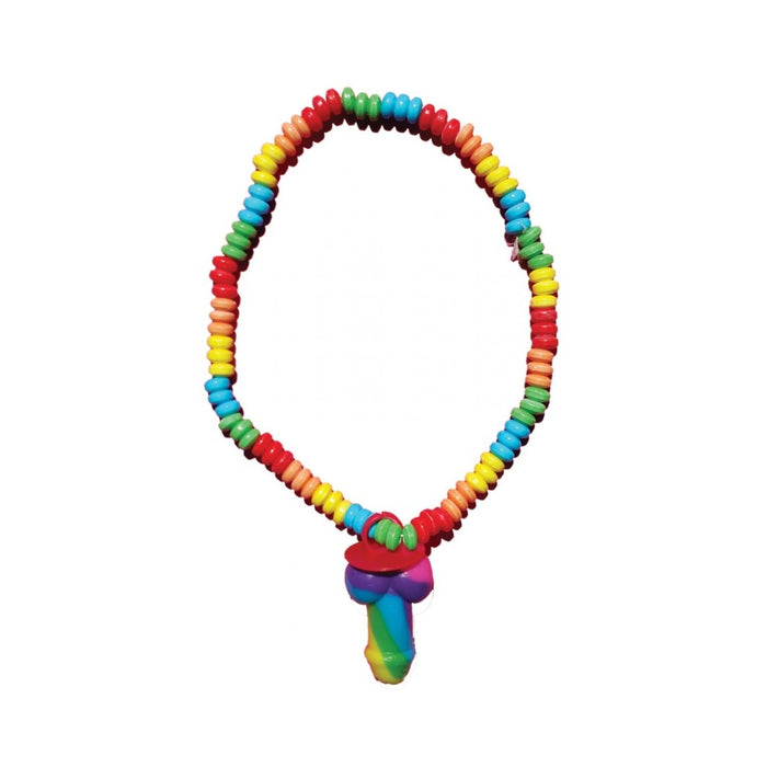 Rainbow Cock Stretchy Candy Necklace | cutebutkinky.com