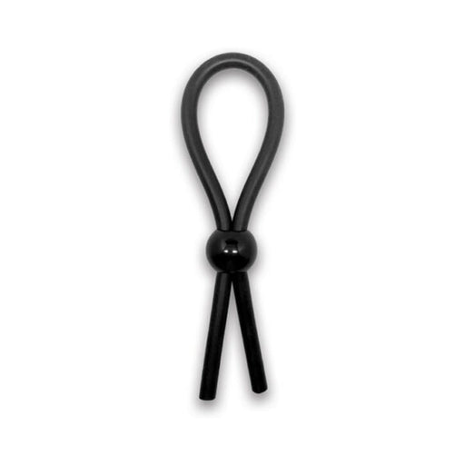 Rock Solid Lasso Single Adjustable Black Silicone Cock Tie | cutebutkinky.com