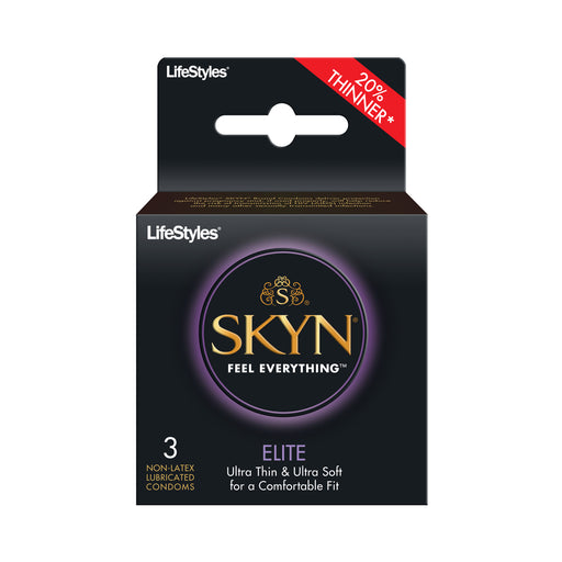 Lifestyles Skyn Elite 3 Pack Non-Latex Lubricated Condoms | cutebutkinky.com