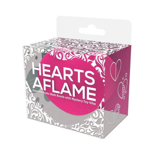 Hearts A Flame Erotic Lovers Bath Bomb Heart Shape Scented Bath Bomb With Mystery Toy Vibe | cutebutkinky.com