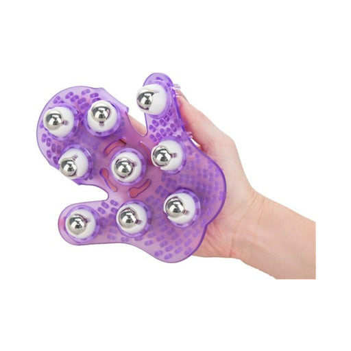 Roller Balls Massager Purple Massage Glove | cutebutkinky.com