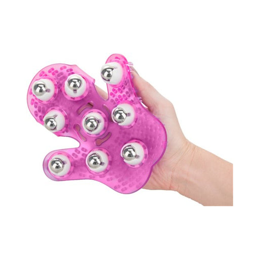 Roller Balls Massager Pink Massage Glove | cutebutkinky.com